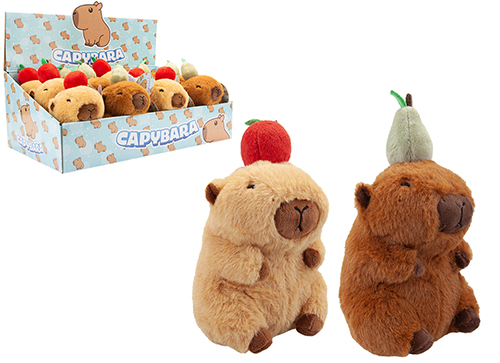 (Mis 1) CAPIBARA Capibara con frutto Peluche 14cm 2ass In espo da 12pz…x12…x96